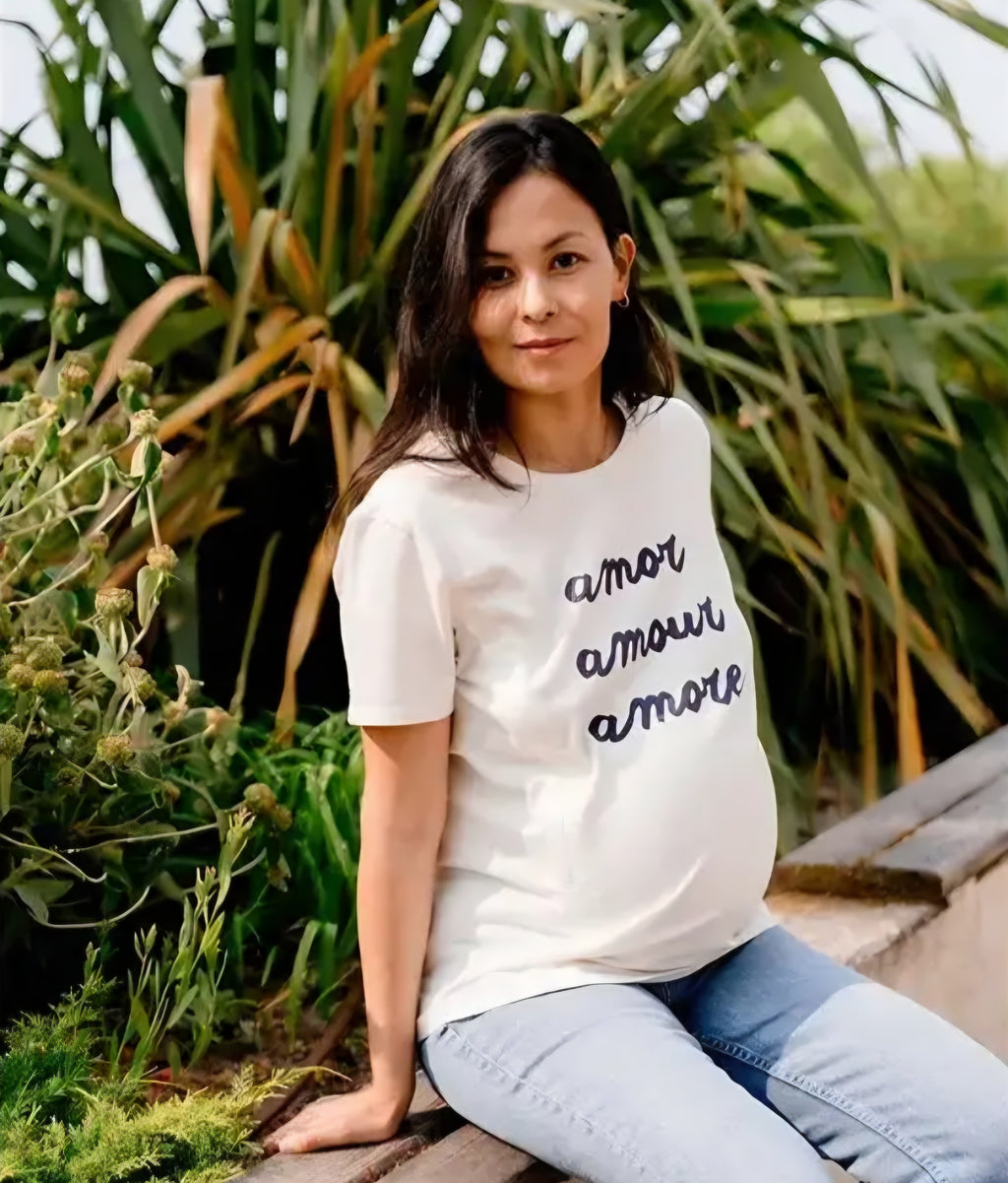 T shirt con zip per allattamento