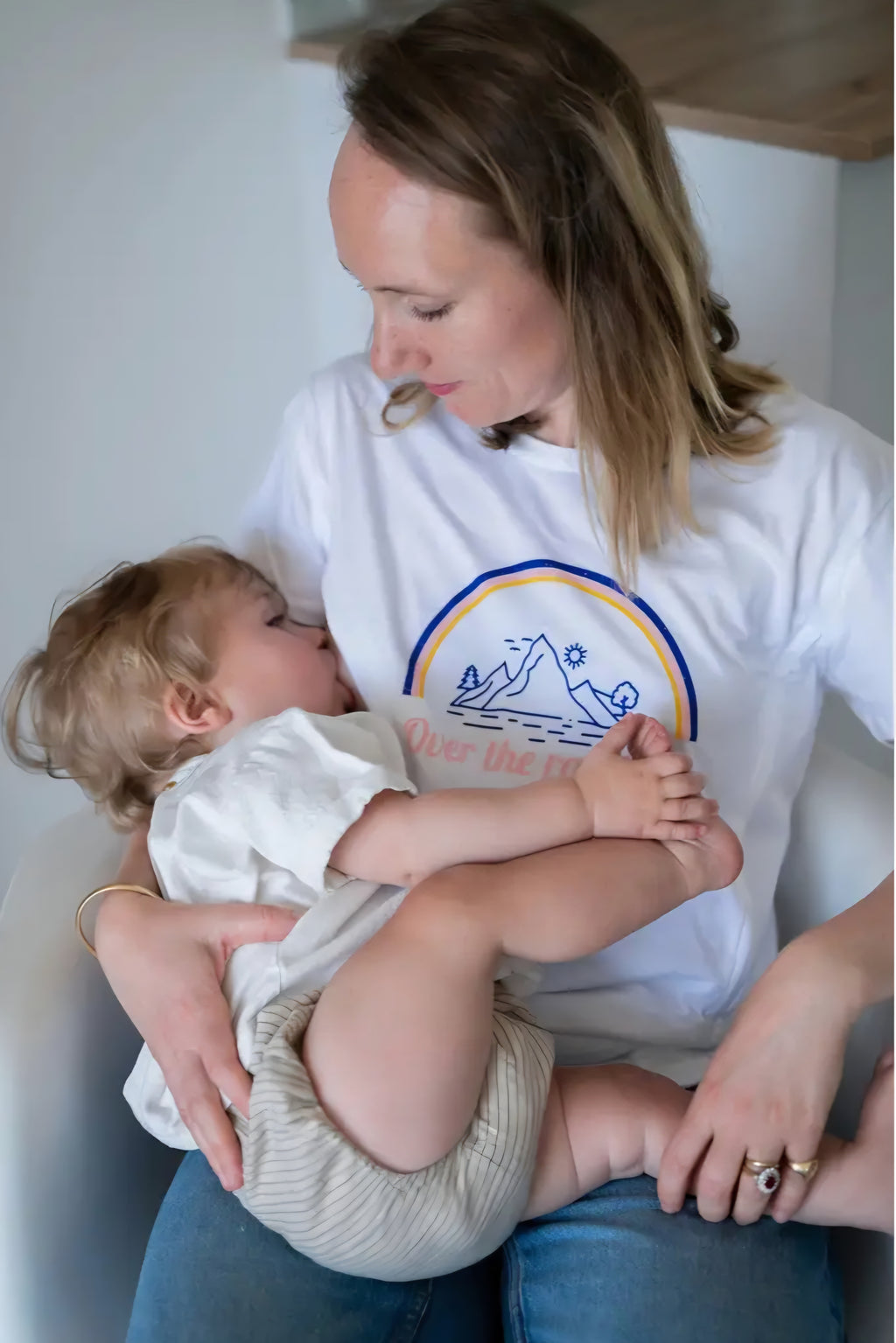 T shirt con zip per allattamento