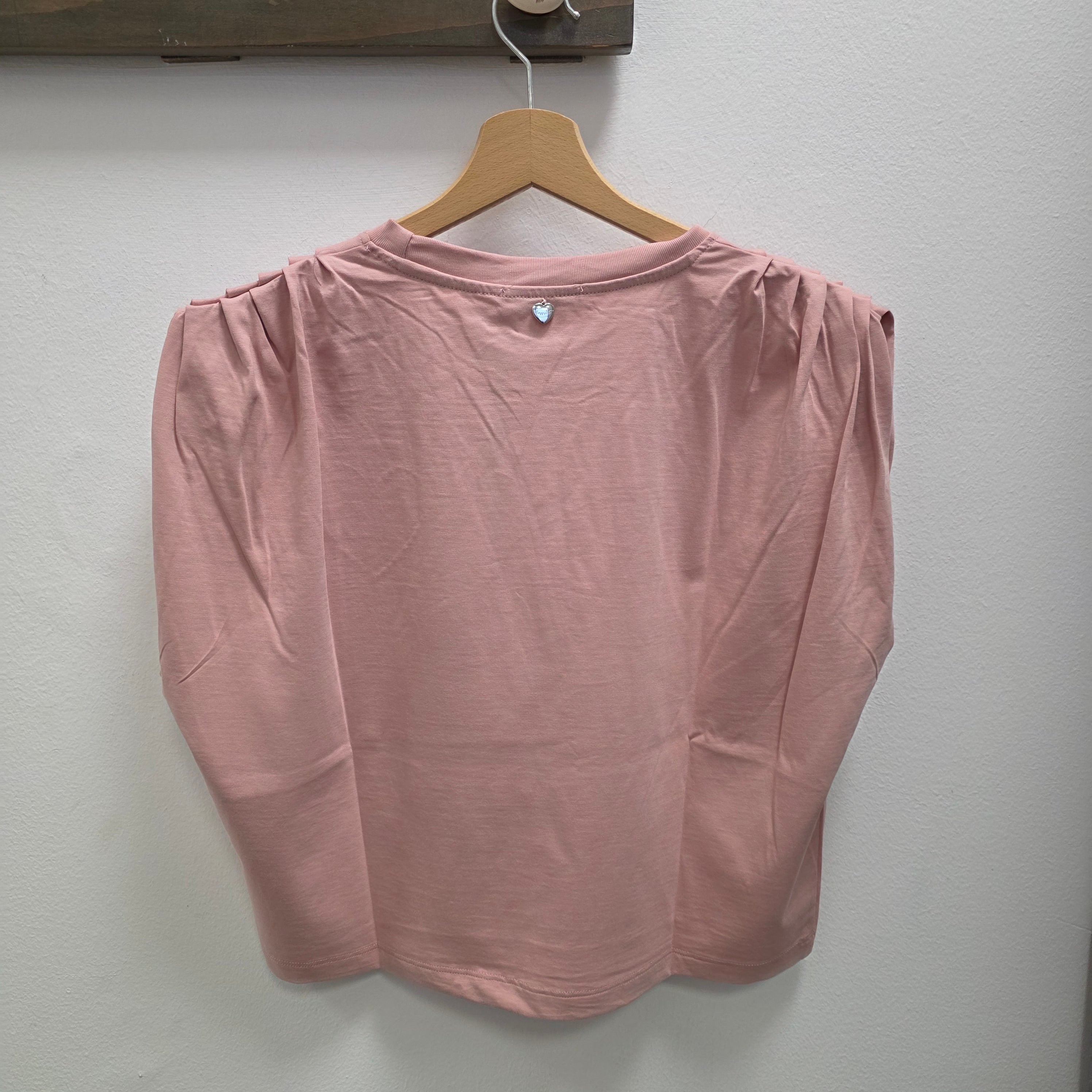 T shirt maniche arricciate