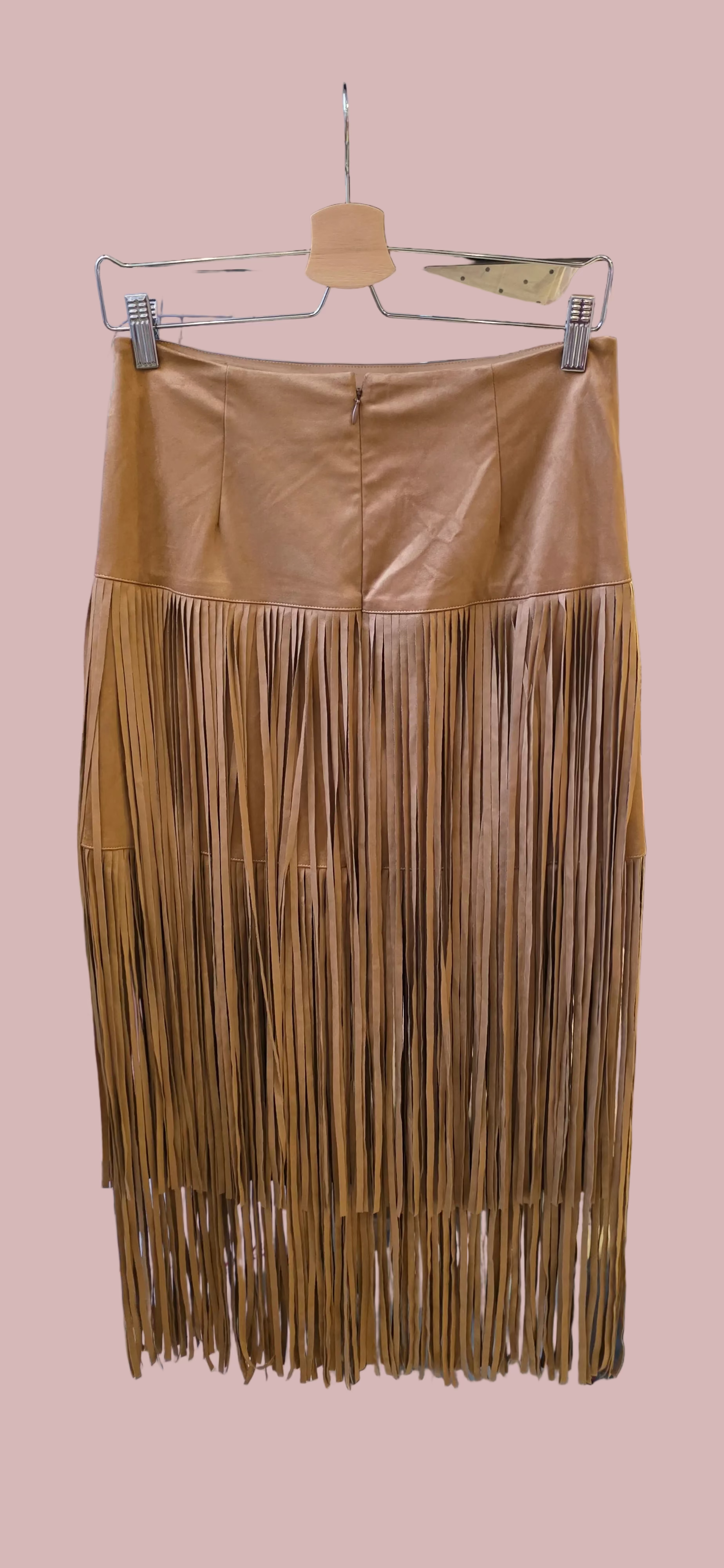 Gonna in suede e frange