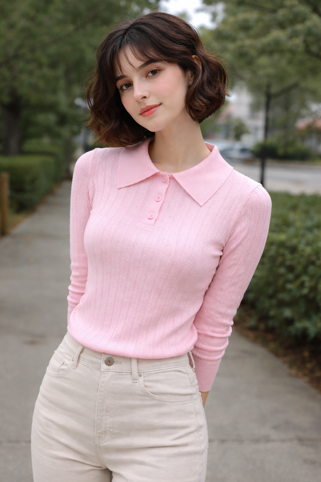 Polo in magli aderente