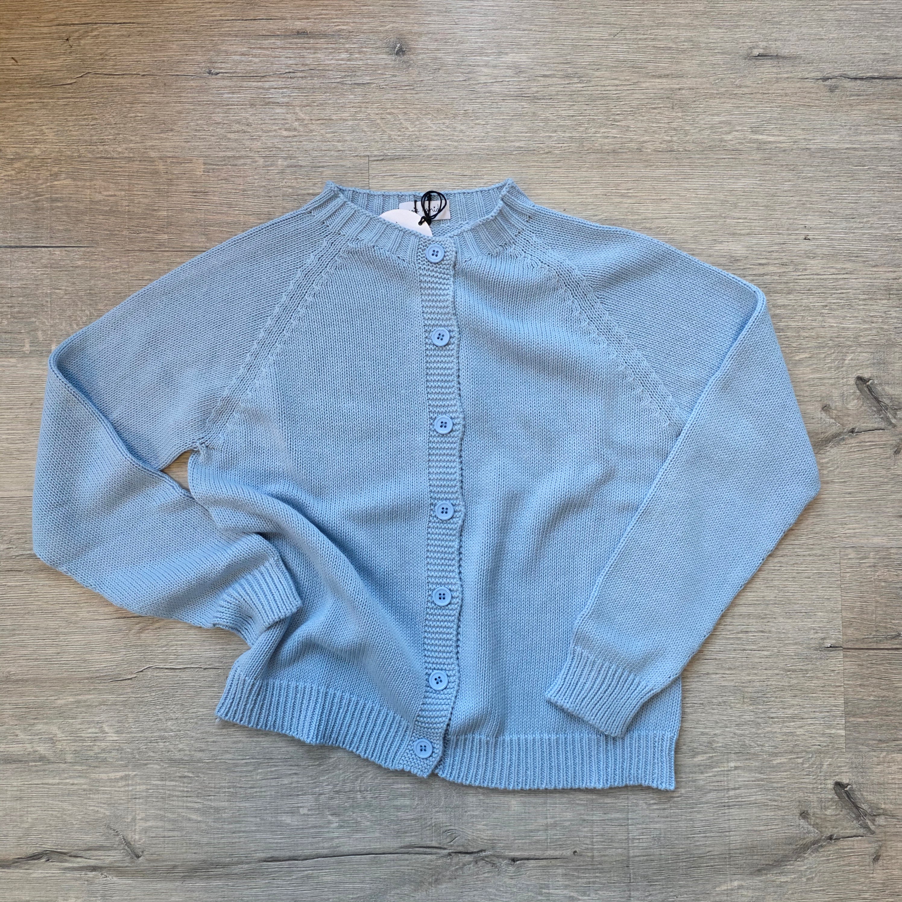 Cardigan girocollo in cotone