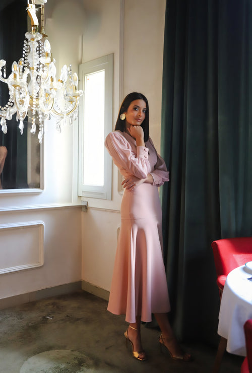 Abito manica in trasparenza